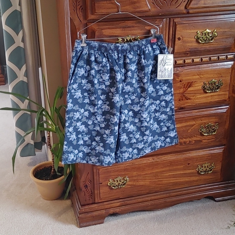 TRADITION Cotton Vintage Floral Shorts Cottage Core Size 16
